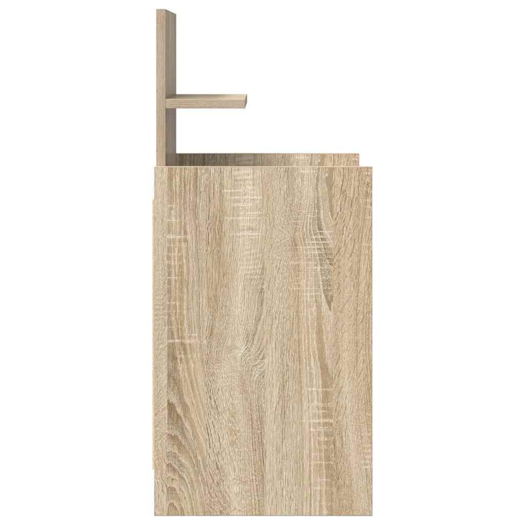 vidaXL Comodini con 2 Cassetti 2 pz Rovere Sonoma 38x34x80 cm