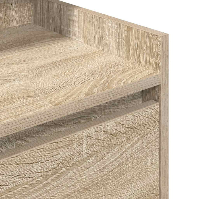vidaXL Comodini con 2 Cassetti 2 pz Rovere Sonoma 38x34x80 cm