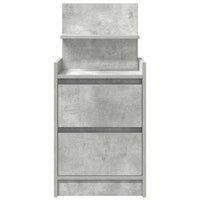 vidaXL Comodini con 2 Cassetti 2 pz Grigio Cemento 38x34x80 cm