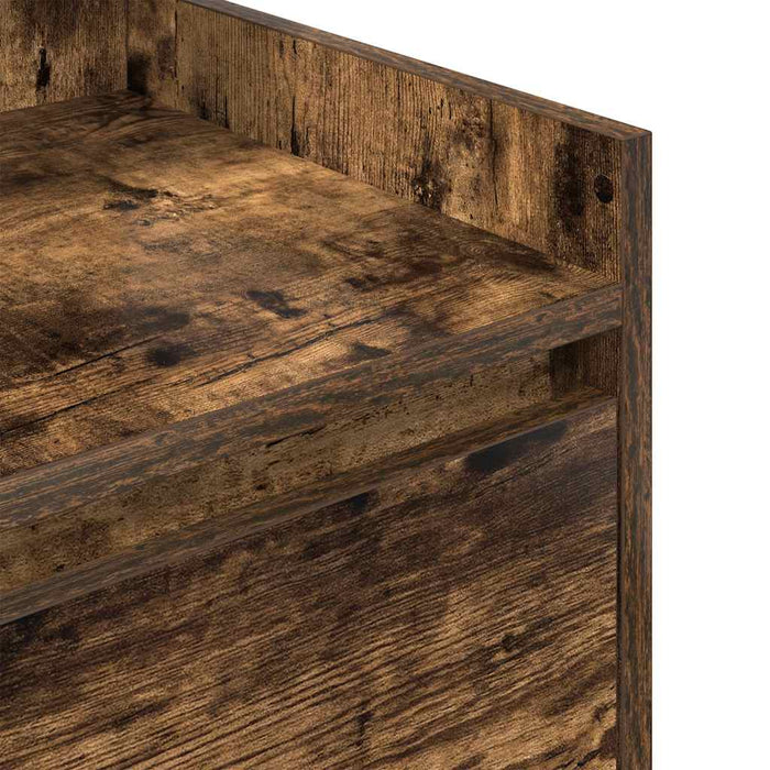 Comodini con 2 Cassetti 2 pz-Set di 2 Tavolino da notte Rovere Fumo 38x34x80 cm