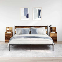 Comodini con 2 Cassetti 2 pz-Set di 2 Tavolino da notte in Legno Antico 38x34x80 cm