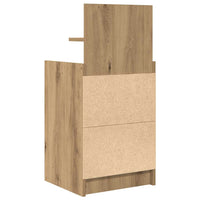 Comodini con 2 Cassetti 2 pz Rovere Artigianale 38x34x80 cm