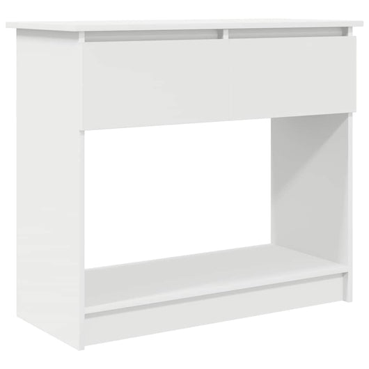 Tavolo Consolle con Cassetti Bianco 85,5x38,5x74,5 cm 861391