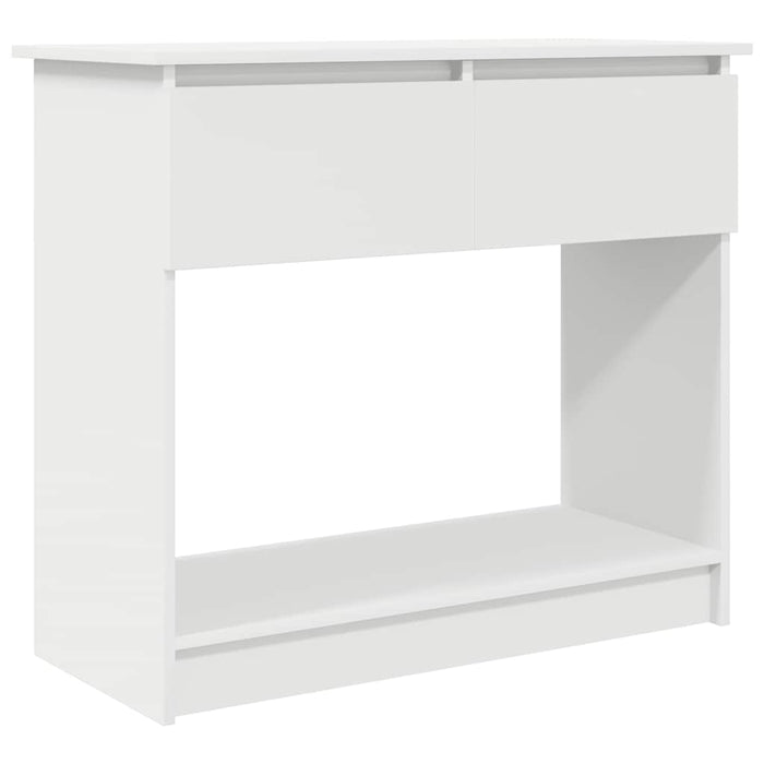 Tavolo Consolle con Cassetti Bianco 85,5x38,5x74,5 cm 861391