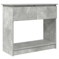 Tavolo Consolle con Cassetti Grigio Cemento 85,5x38,5x74,5 cm 861394