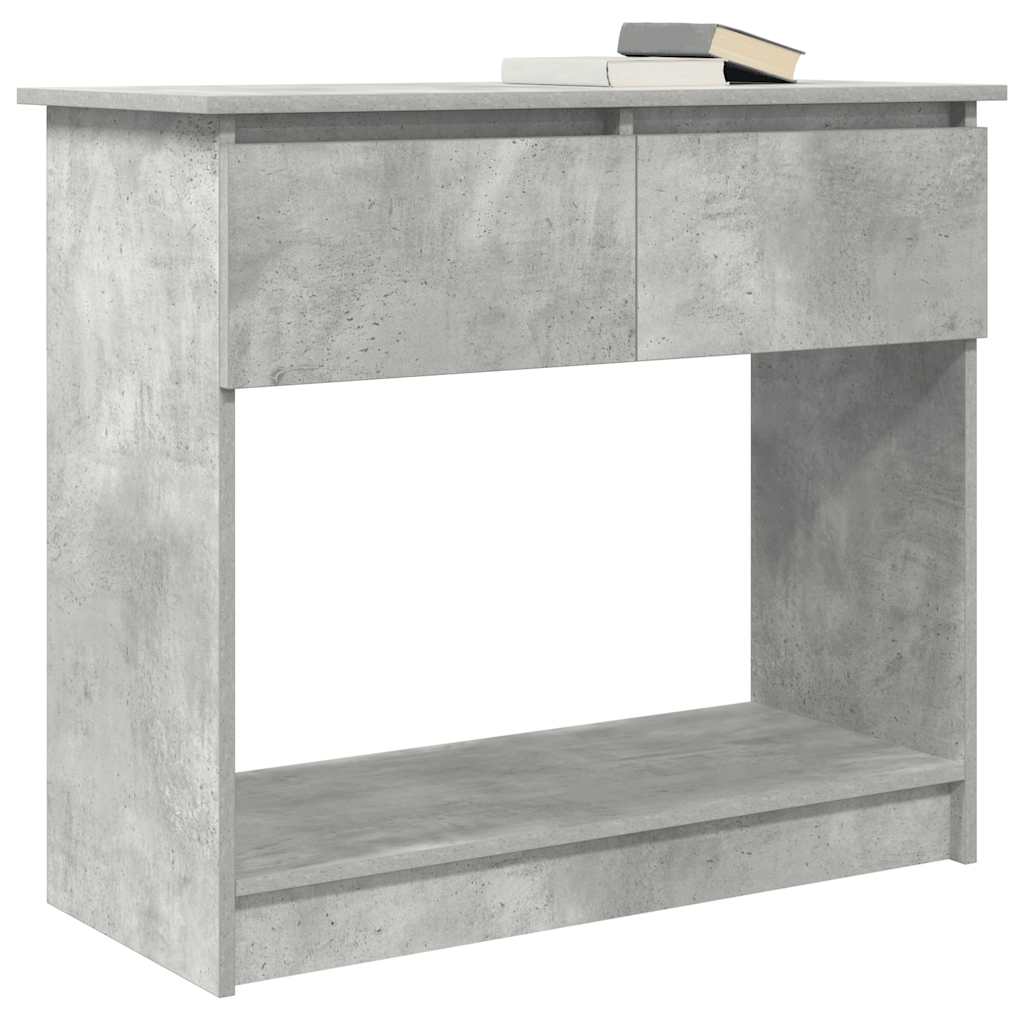 Tavolo Consolle con Cassetti Grigio Cemento 85,5x38,5x74,5 cm 861394
