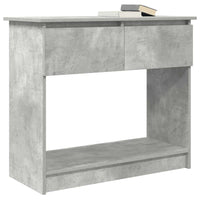 Tavolo Consolle con Cassetti Grigio Cemento 85,5x38,5x74,5 cm 861394