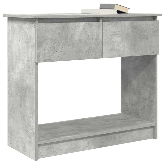 Tavolo Consolle con Cassetti Grigio Cemento 85,5x38,5x74,5 cm 861394