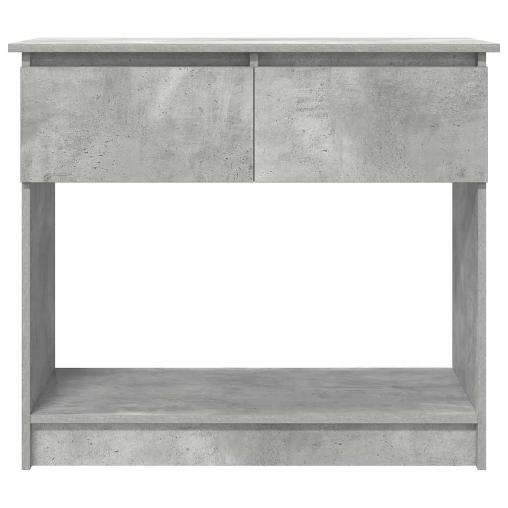 vidaXL Tavolo Consolle con Cassetti Grigio Cemento 85,5x38,5x74,5 cm