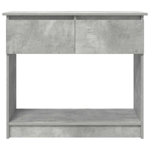 vidaXL Tavolo Consolle con Cassetti Grigio Cemento 85,5x38,5x74,5 cm