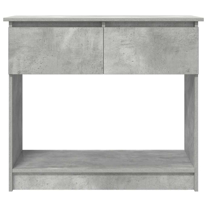 vidaXL Tavolo Consolle con Cassetti Grigio Cemento 85,5x38,5x74,5 cm