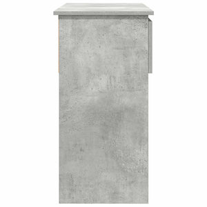 vidaXL Tavolo Consolle con Cassetti Grigio Cemento 85,5x38,5x74,5 cm