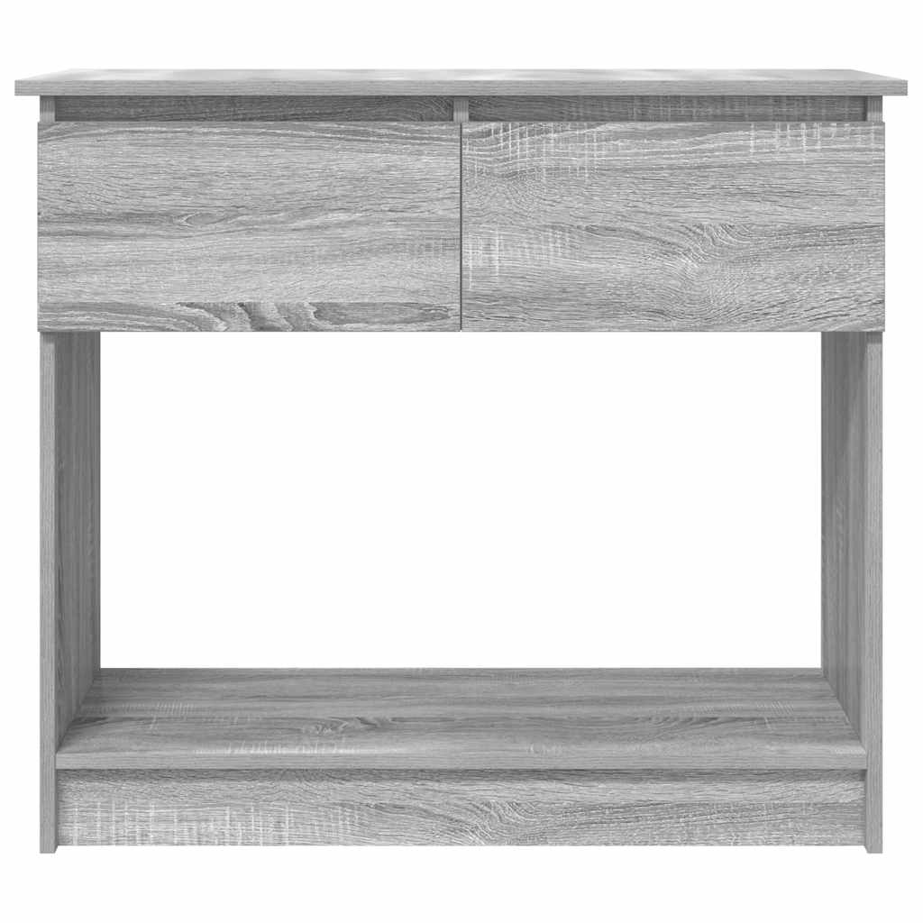 vidaXL Tavolo Consolle con Cassetti Grigio Sonoma 85,5x38,5x74,5 cm
