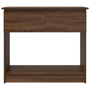 Tavolo Consolle con Cassetti Rovere Marrone 85,5x38,5x74,5 cm 861397