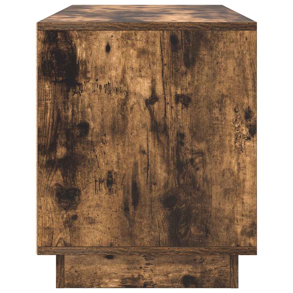 vidaXL Mobile Porta TV con Luci LED Rovere Fumo 100x41x50 cm