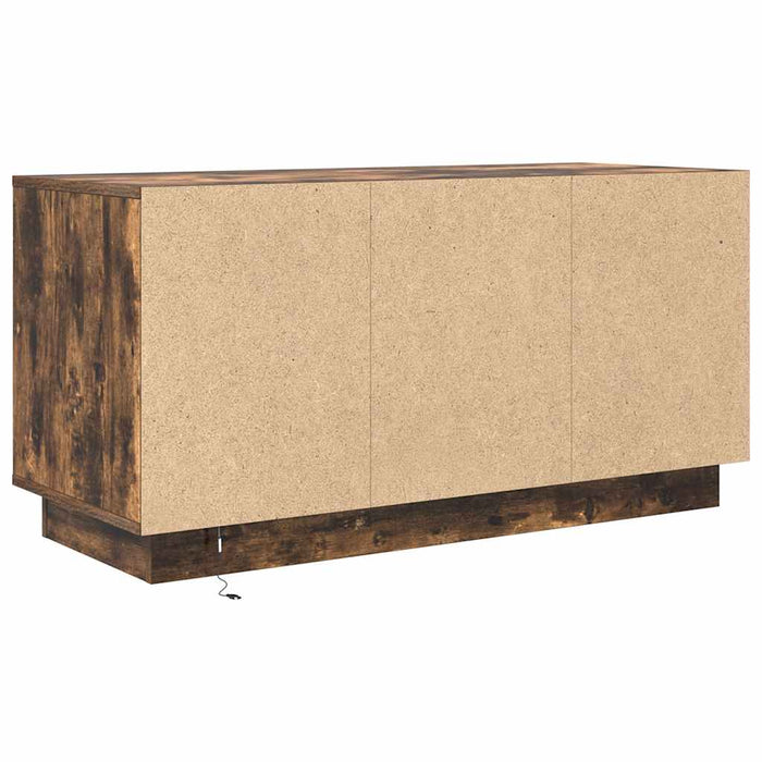 vidaXL Mobile Porta TV con Luci LED Rovere Fumo 100x41x50 cm