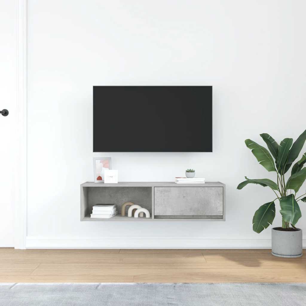 Mobile TV-Credenza TV-Console TV Grigio Cemento 100x31x25,5 cm Legno Multistrato
