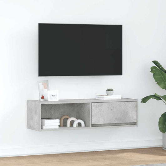 Mobile TV-Credenza TV-Console TV Grigio Cemento 100x31x25,5 cm Legno Multistrato