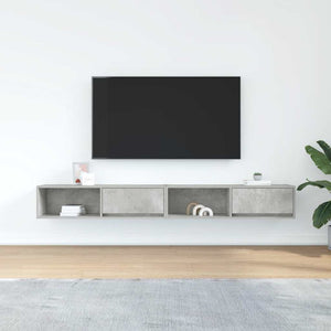 vidaXL Mobili TV 2 pz Grigio Cemento 100x31x25,5 cm Legno Multistrato