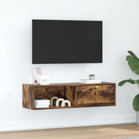 Mobile TV-Credenza per TV-Console TV Rovere Fumo 100x31x25,5 cm in Legno Multistrato