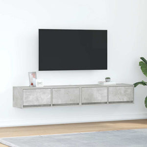 vidaXL Mobili TV 2 pz Grigio Cemento 80x31x25,5cm in Legno Multistrato