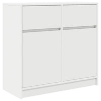 Credenza con Cassetto Bianco 80x34x76 cm in Legno Multistrato 861535