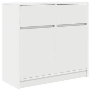 Credenza con Cassetto Bianco 80x34x76 cm in Legno Multistrato 861535