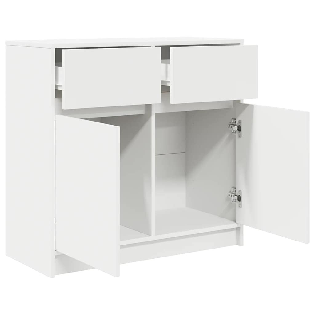 vidaXL Credenza con Cassetto Bianco 80x34x76 cm in Legno Multistrato