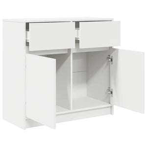 vidaXL Credenza con Cassetto Bianco 80x34x76 cm in Legno Multistrato