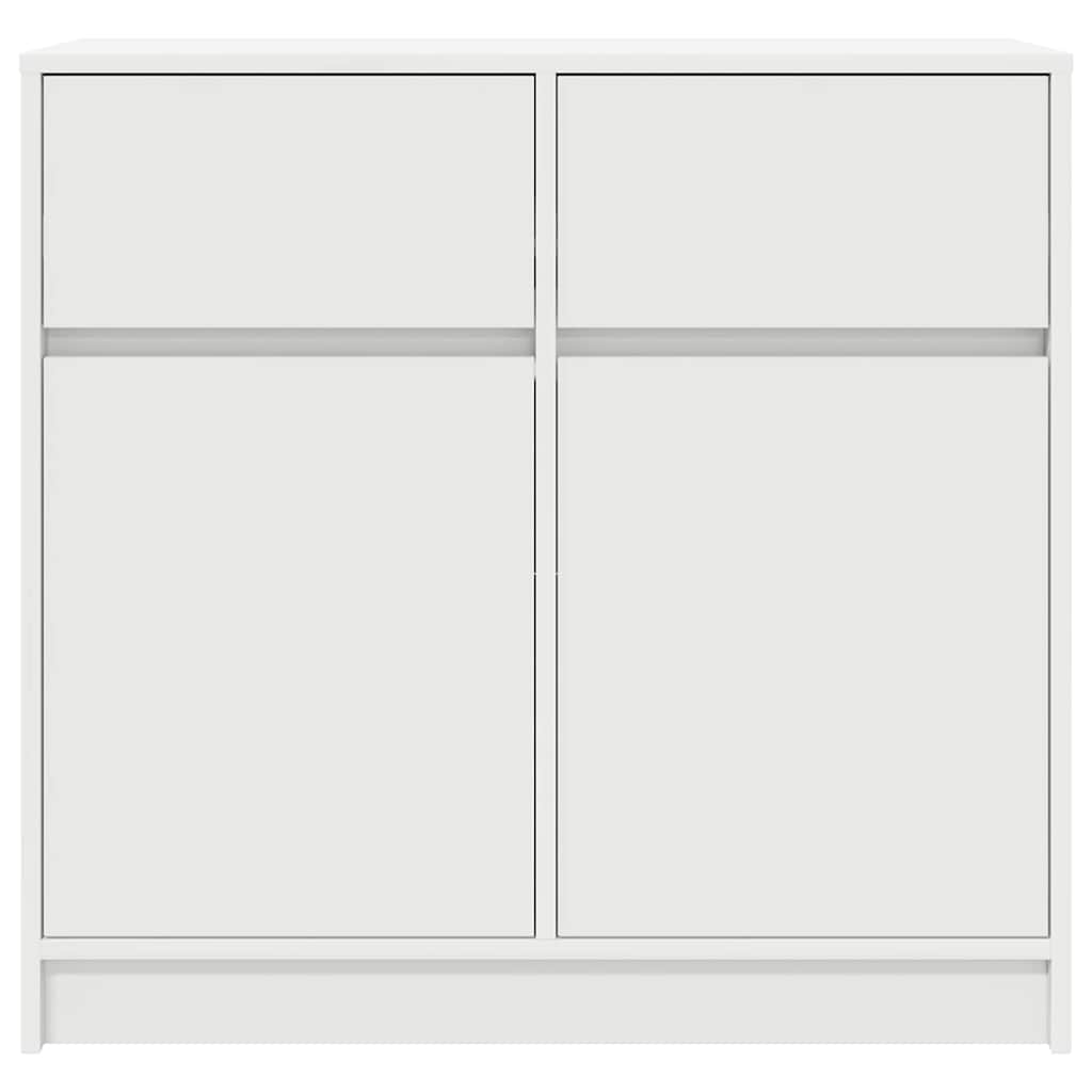 Credenza con Cassetto Bianco 80x34x76 cm in Legno Multistrato 861535