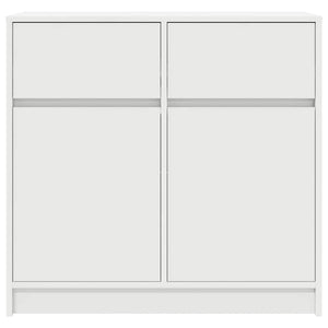 Credenza con Cassetto Bianco 80x34x76 cm in Legno Multistrato 861535