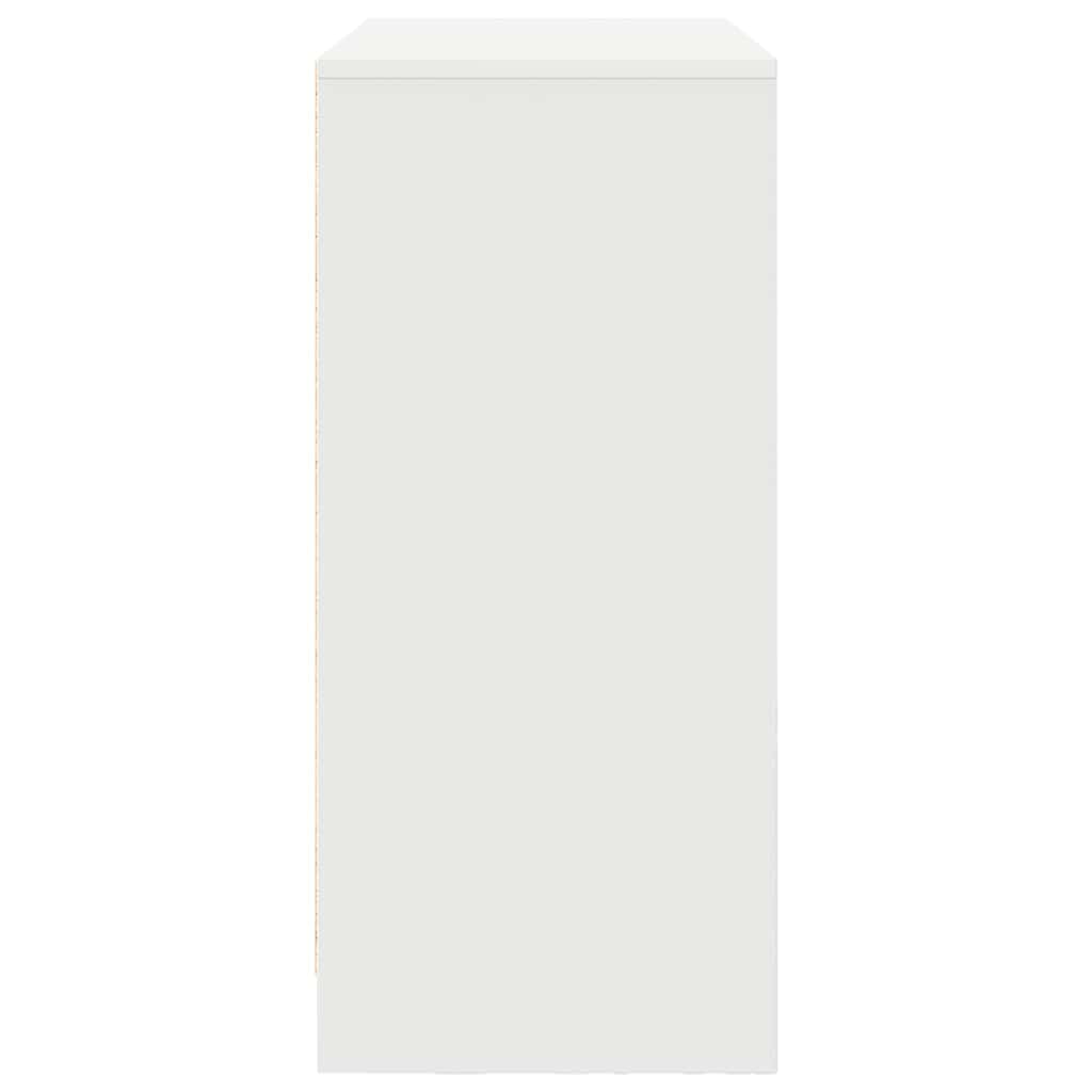 Credenza con Cassetto Bianco 80x34x76 cm in Legno Multistrato 861535