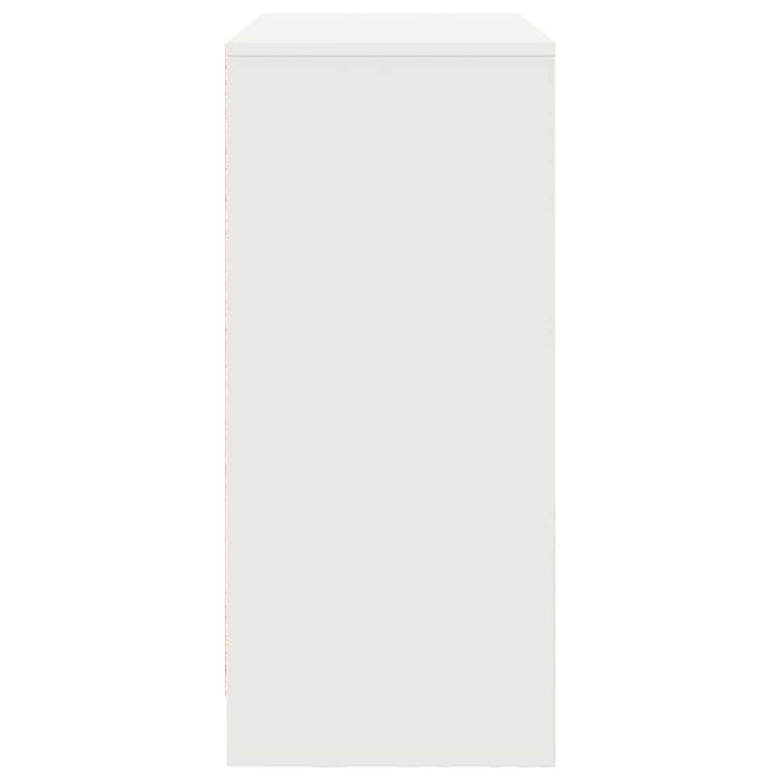 Credenza con Cassetto Bianco 80x34x76 cm in Legno Multistrato 861535