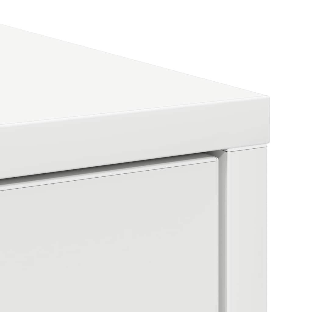 Credenza con Cassetto Bianco 80x34x76 cm in Legno Multistrato 861535
