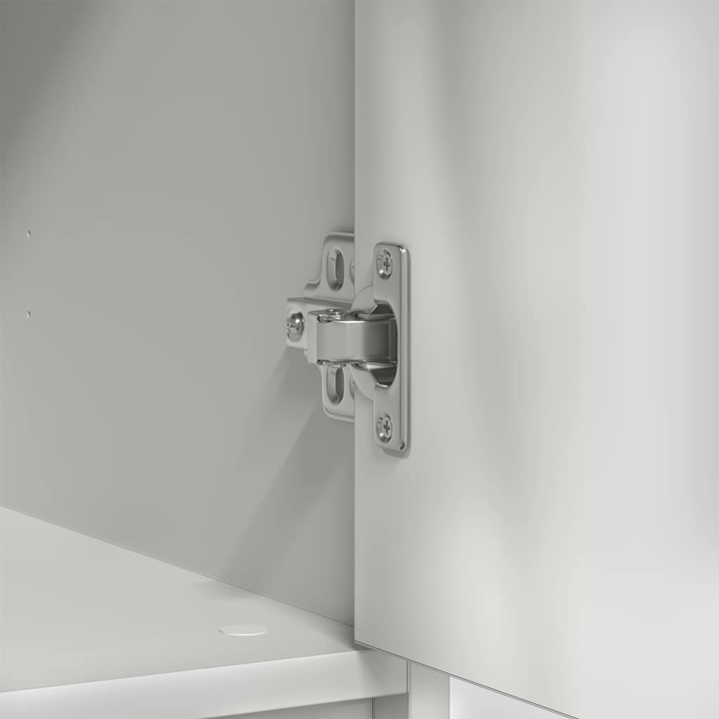 Credenza con Cassetto Bianco 80x34x76 cm in Legno Multistrato 861535