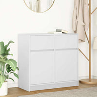 vidaXL Credenza con Cassetto Bianco 80x34x76 cm in Legno Multistrato