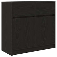 vidaXL Credenza con Cassetto Rovere Nero 80x34x76 cm Legno Multistrato