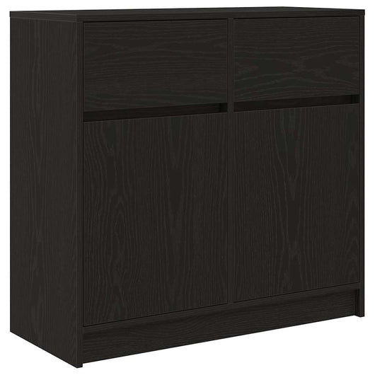 vidaXL Credenza con Cassetto Rovere Nero 80x34x76 cm Legno Multistrato