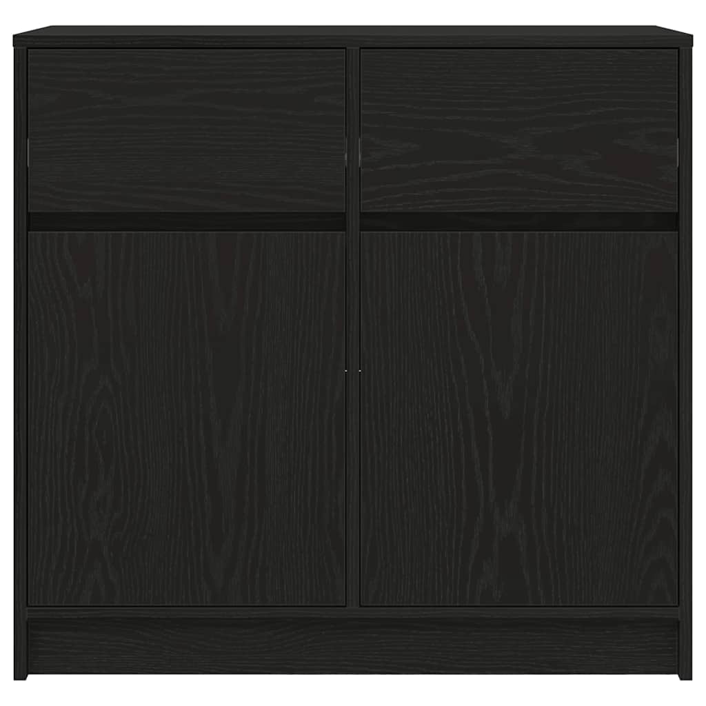 vidaXL Credenza con Cassetto Rovere Nero 80x34x76 cm Legno Multistrato
