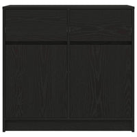 vidaXL Credenza con Cassetto Rovere Nero 80x34x76 cm Legno Multistrato