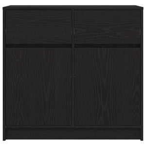 vidaXL Credenza con Cassetto Rovere Nero 80x34x76 cm Legno Multistrato