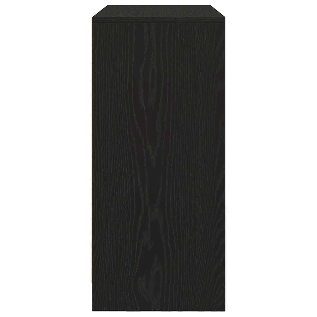 vidaXL Credenza con Cassetto Rovere Nero 80x34x76 cm Legno Multistrato