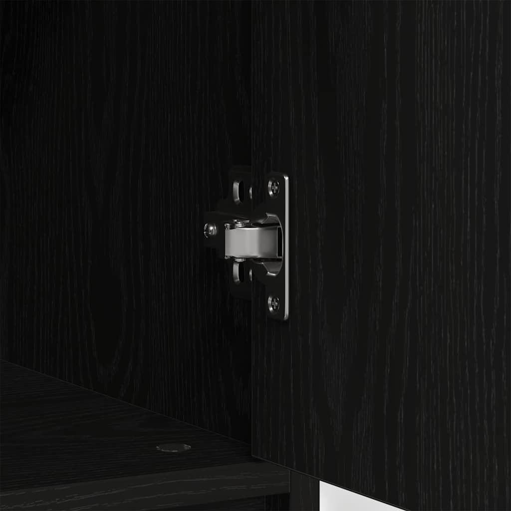 vidaXL Credenza con Cassetto Rovere Nero 80x34x76 cm Legno Multistrato