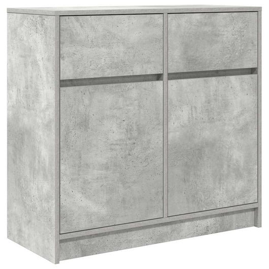 Credenza con Cassetto-Buffet-Armadio da cucina Grigio Cemento 80x34x76 cm in Truciolato