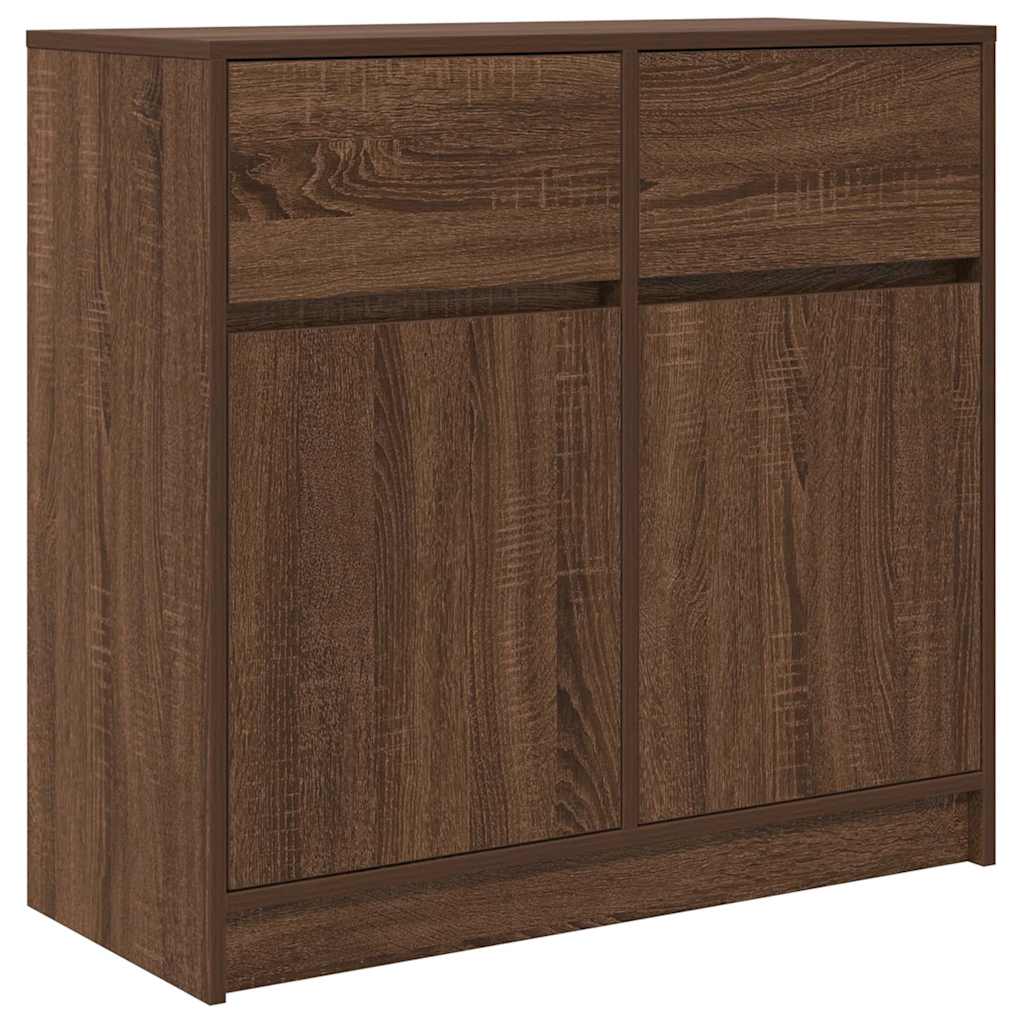 vidaXL Credenza con Cassetto Rovere Marrone 80x34x76 cm in Truciolato