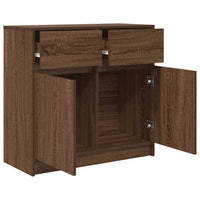 vidaXL Credenza con Cassetto Rovere Marrone 80x34x76 cm in Truciolato