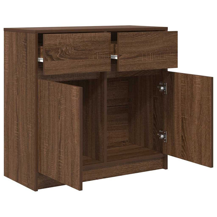 vidaXL Credenza con Cassetto Rovere Marrone 80x34x76 cm in Truciolato