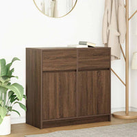vidaXL Credenza con Cassetto Rovere Marrone 80x34x76 cm in Truciolato