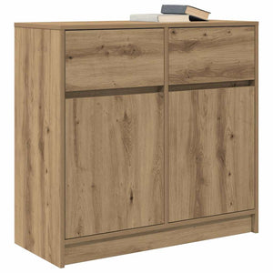 Credenza con Cassetto Rovere Artigianale 80x34x76 cm Truciolato 861543
