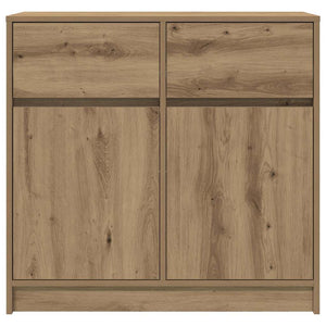 Credenza con Cassetto Rovere Artigianale 80x34x76 cm Truciolato 861543